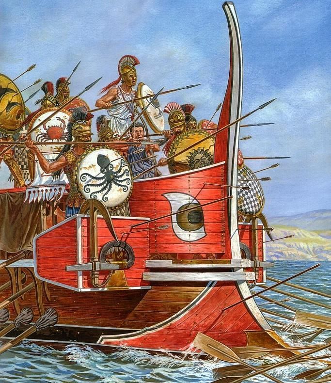 Marine Hoplites
on board of an Athenian trireme