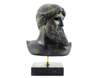 Poseidon of Artemision bust bronze- size 2