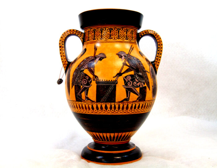 Black figured Attic Amphora