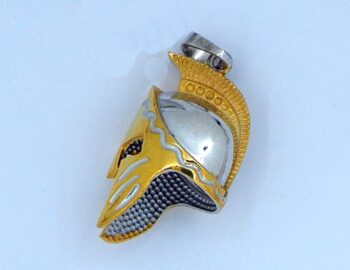 Spartan Helmet Pendant – gold plated
