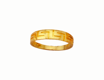 Gold Greek key band ring