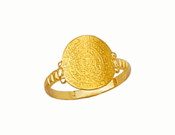 Gold Phaistos disk ring #2 – small