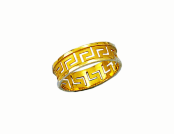 Gold Greek Key Wedding Ring