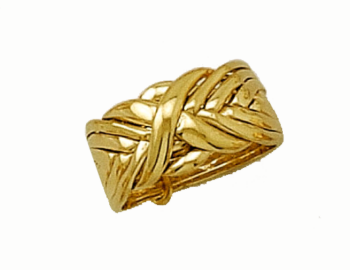 Gold Greek knot band ring
