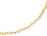 Mens Gold Greek Key Meander Necklace
