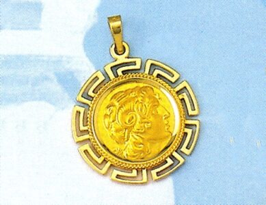 Unique Gold Alexander the Great Pendant-Large | Hellenic Art