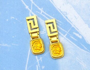 Gold Alexander the Great Earring