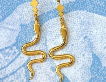 Gold Sacred Snake Earring