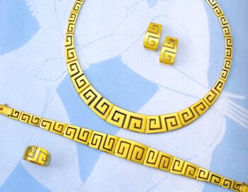 Greek Key Meander Jewelry Set #29